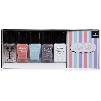 Jessica Cosmetics Sweet Talk Spring Treats Base Coat And 3 Vivid Colors With Finale Shine - Set