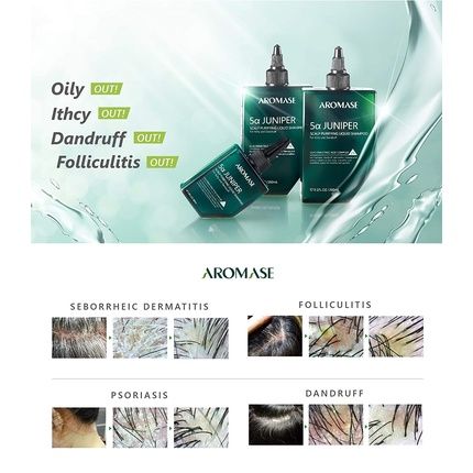 Aromase 5A Intensive Oily Hair Solution Kit Juniper Scalp Purifying Liquid Shampoo 2.8 Fl Oz + Intensive Oily Hair Balancing Essential Shampoo 14 Fl. Oz For Oily Scalp And Oil Smells - Image 3
