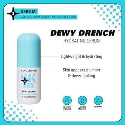 Revolution Skin Dewy Drench Hydrating Serum Lightweight Face Serum