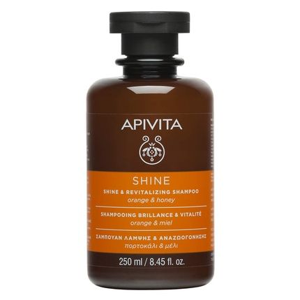 Apivita Shine & Revitalizing Shampoo 8.45 Fl.Oz. | Natural Shampoo With Orange