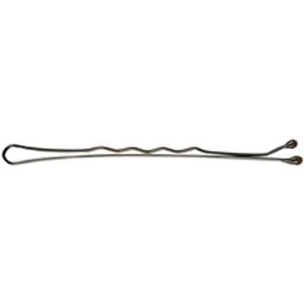 Comair Pretty Fashion Hair Clips 48Mm Wavy Brown - Pack Of 24