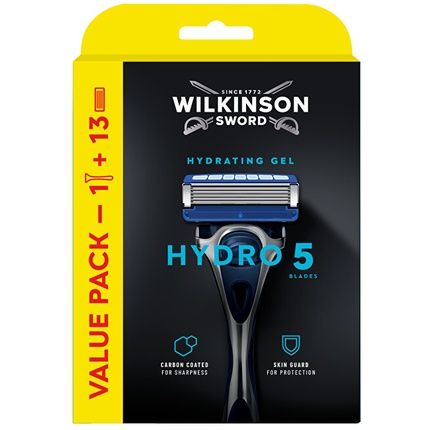 Wilkinson Sword Hydro 5 Skin Protection For Men Razor Handle + 13 Blade Refills