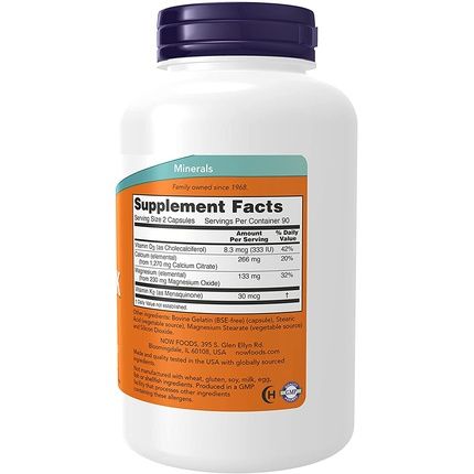 Now Foods Cal-Mag Dk 180 Capsules
