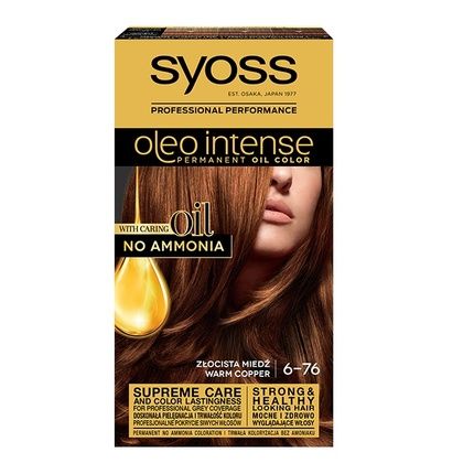 Syoss Oleo Intense Permanent Hair Color With Oils 6-76 Golden Copper