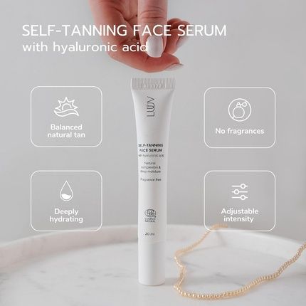Luuv Self-Tanning Face Serum With Hyaluronic Acid 20Ml
