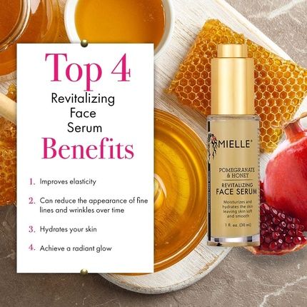 Mielle Pomegranate & Honey Revitalizing Face Serum 1Oz - Image 3