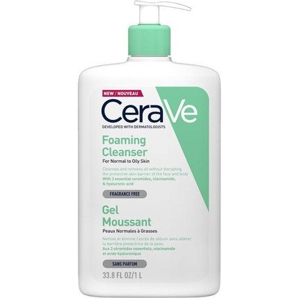 Cerave Cleansing Foaming Gel For Normal To Oily Skin 1000Ml