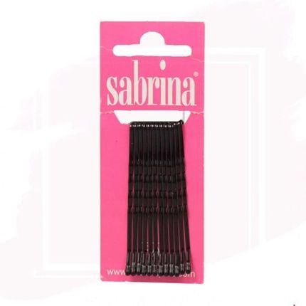 Sabrina Ball Pointed Hair Grips Waved Black 59Mm