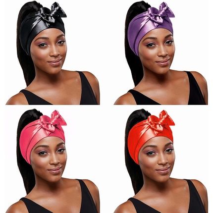 Red By Kiss Edge Laying Scarf Wrap For Hair Edge Silky Satin Scarf Set 3