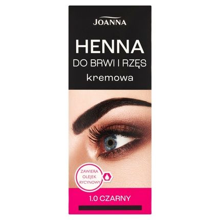 Joanna Eyebrow And Eyelash Cream Henna 1.0 Black 15Ml