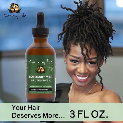 Sunny Isle Rosemary Mint Hair And Strong Roots Oil 3Oz Infused With Biotin