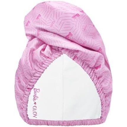 Barbie Glov Double-Sided Hair Towel Sport Satin And Absorbent Hair Turban Satin Hair Cap For Night Hair Sleep Cap And Sport Hair Turban Quick-Drying Microfiber Zigzag