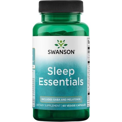 Swanson Sleep Essentials With Gaba And Melatonin 60 Veg Capsules