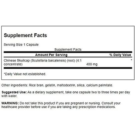 Swanson Chinese Skullcap Herbal Supplement For Relaxation And Sleep Support 90 Capsules 400Mg