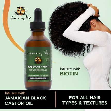 Sunny Isle Rosemary Mint Hair And Strong Roots Oil 3Oz Infused With Biotin - Image 3