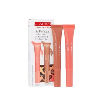 Clarins Lip Perfector Duo 05 Candy Simmer And 06 Rosewood Simmer - 12Ml Each