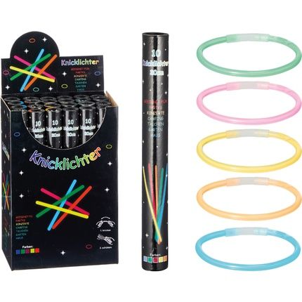 Cepewa Snap Lights Set Of 10 20Cm With 10 Connectors For Bracelets Necklaces And Figures Glow Time 810 Hours