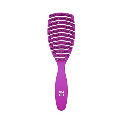 T4B Ilu My Happy Color Purple Easy Detangling Professional Hairbrush