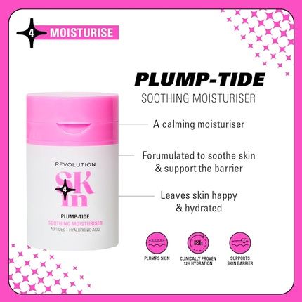Revolution Skin Plump-Tide Soothing Moisturiser Calming Face Cream