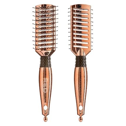 Red By Kiss Rose Gold Chrome Paddle Brush With Heat Resistant Bristles For Detangling