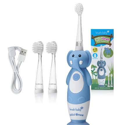 Brush Baby Wild Ones Sonic Toothbrush For Children 0-10 Elephant