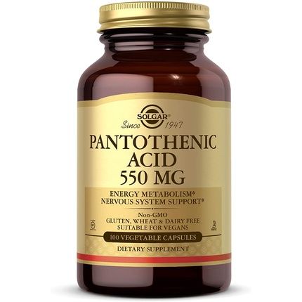 Solgar Pantothenic Acid 550Mg 50 Veg Caps