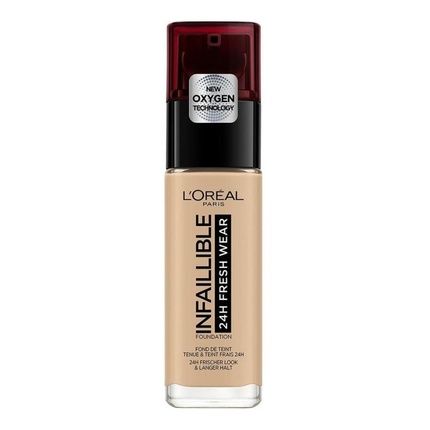 L'Oreal Paris Infallible 24H Fresh Wear Foundation Long-Lasting Face Foundation 300 Amber 30Ml