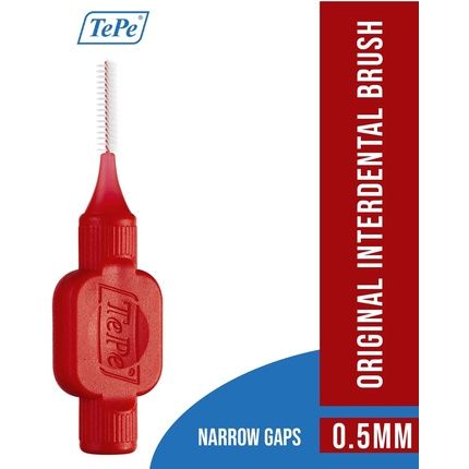 Tepe Original Interdental Brushes 0.5Mm Red 25 Brushes - Image 3