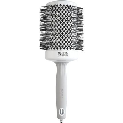 Olivia Garden Expert Blowout Shine Hairbrush White And Grey 65Mm