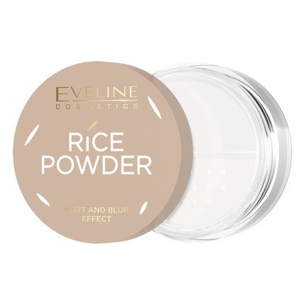 Eveline Cosmetics Rice Powder Matt And Blur Effect Transparent Loose Rice Powder Mattifying 10G