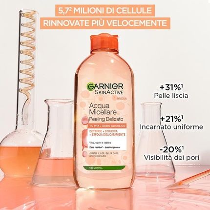 Garnier All-In-1 Micellar Water With Exfoliating Effect Pha And Glycolic Acid 400Ml - Image 3