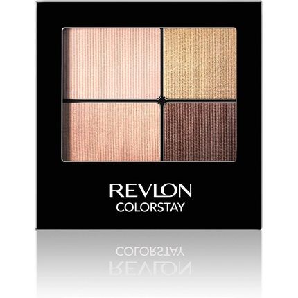 Revlon Colorstay 16 Hour Eyeshadow Quad With Dual-Ended Applicator Brush Longwear Intense Color Smooth Eye Makeup For Day And Night 505 Decadent