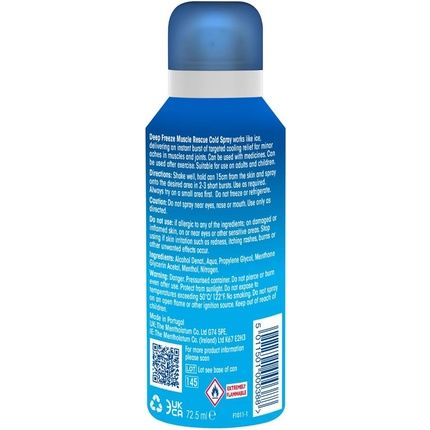 Deep Freeze Muscle Rescue Freeze Spray 72.5Ml