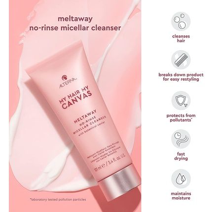 Alterna My Hair My Canvas Meltaway Micellar Cleaner No Rinse 100.5Ml Vegan Quick Dry Cream To Powder Cleaner Absorbs Oil And Sweat For Shower Clean Hair Peta Tested 100.5Ml - Image 3