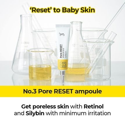Numbuzin No.3 Pore Reset Ampoule Shot Retinol Silybin Niacinamide Adenosine Saggy Pores Excess Sebum Korean Skin Care For Face 0.25 Fl Oz