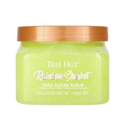 Tree Hut Shea Body Scrub Rainbow Sherbet & Peach Sorbet 18 Oz