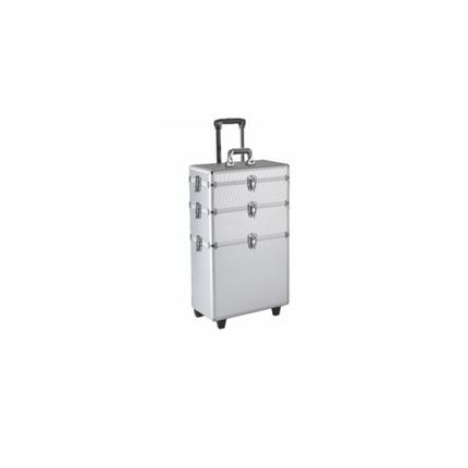Efalock Trolley Tool Case Silver Mobile Hairdresser