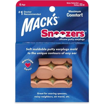 Mack'S Snoozers Ear Plugs 6 Pair - Beige