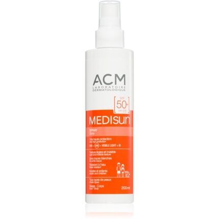 Acm Medisun Tanning Spray For Face And Body Spf 50+ 200 Ml