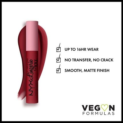 Nyx Professional Makeup Lip Lingerie Xxl Long Lasting Matte Liquid Lipstick Vegan Formula 23 It'S Hotter
