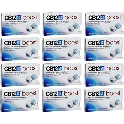 Cb12 Boost Sugar-Free Chewing Gum Strong Refreshing 10 Pieces 20G