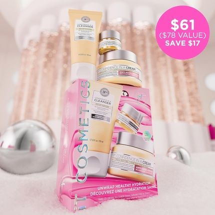 It Cosmetics Unwrap Healthy Hydration Anti-Aging Skincare Set 3Pc