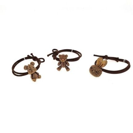 Hair Tie Araban Brown Metallic Animals
