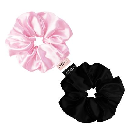 Glov Satin Scrunchies Satin Hair Ties S Pinkblack 2 Pieces