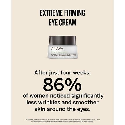 Ahava Extreme Firming Eye Cream Firms Hydrates Smoothes And Reduces Wrinkles Of Eye Area Enriched With Extreme Complex Exclusive Dead Sea Osmoter Peptides Hyaluronic Acid And Shea Butter 0.5 Fl.Oz