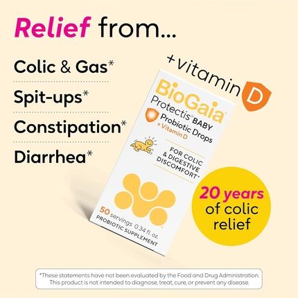 Biogaia Protectis Baby Probiotic Drops For Colic & Gas Relief With Vitamin D - Image 3
