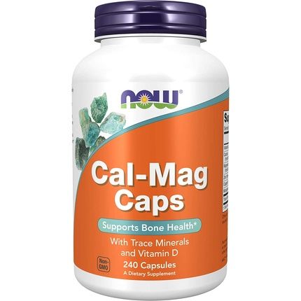 Now Cal-Mag With Zinc, Copper, Manganese And Vitamin D 240 Capsules