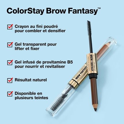 Revlon Colorstay Brow Fantasy Pencil & Gel Dark Brown - Image 3