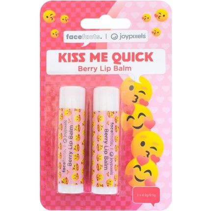 Face Facts Joy Pixels Strawberry Scented Lip Balms 4.25G