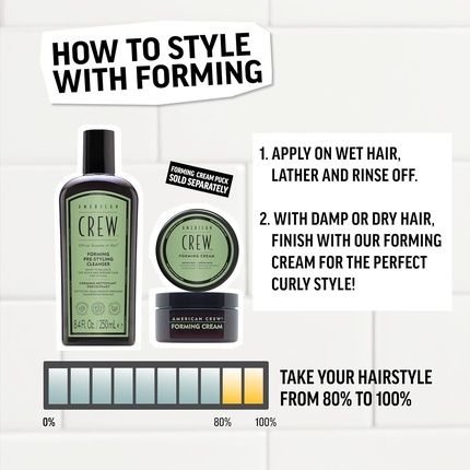American Crew Forming Pre-Styling Curl Enhancer Shampoo For Men'S Hair - Image 3